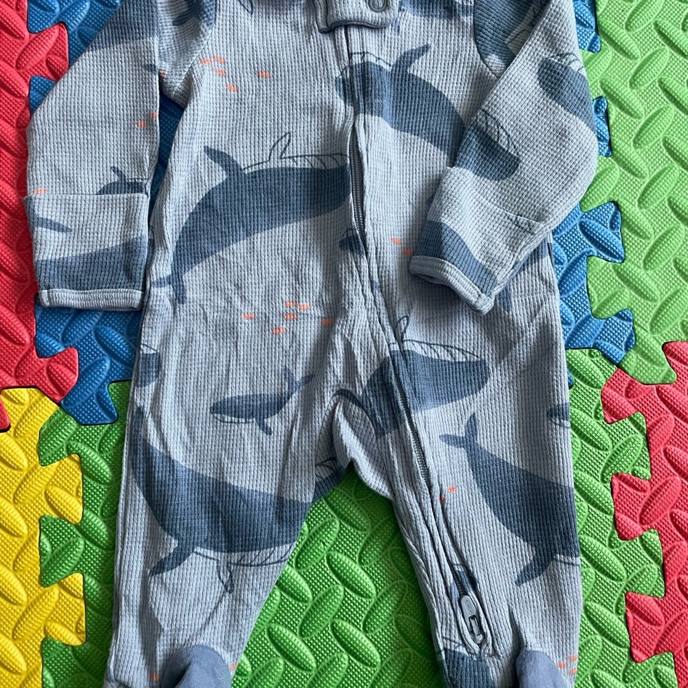 Carter's Blue Whale Print Footie